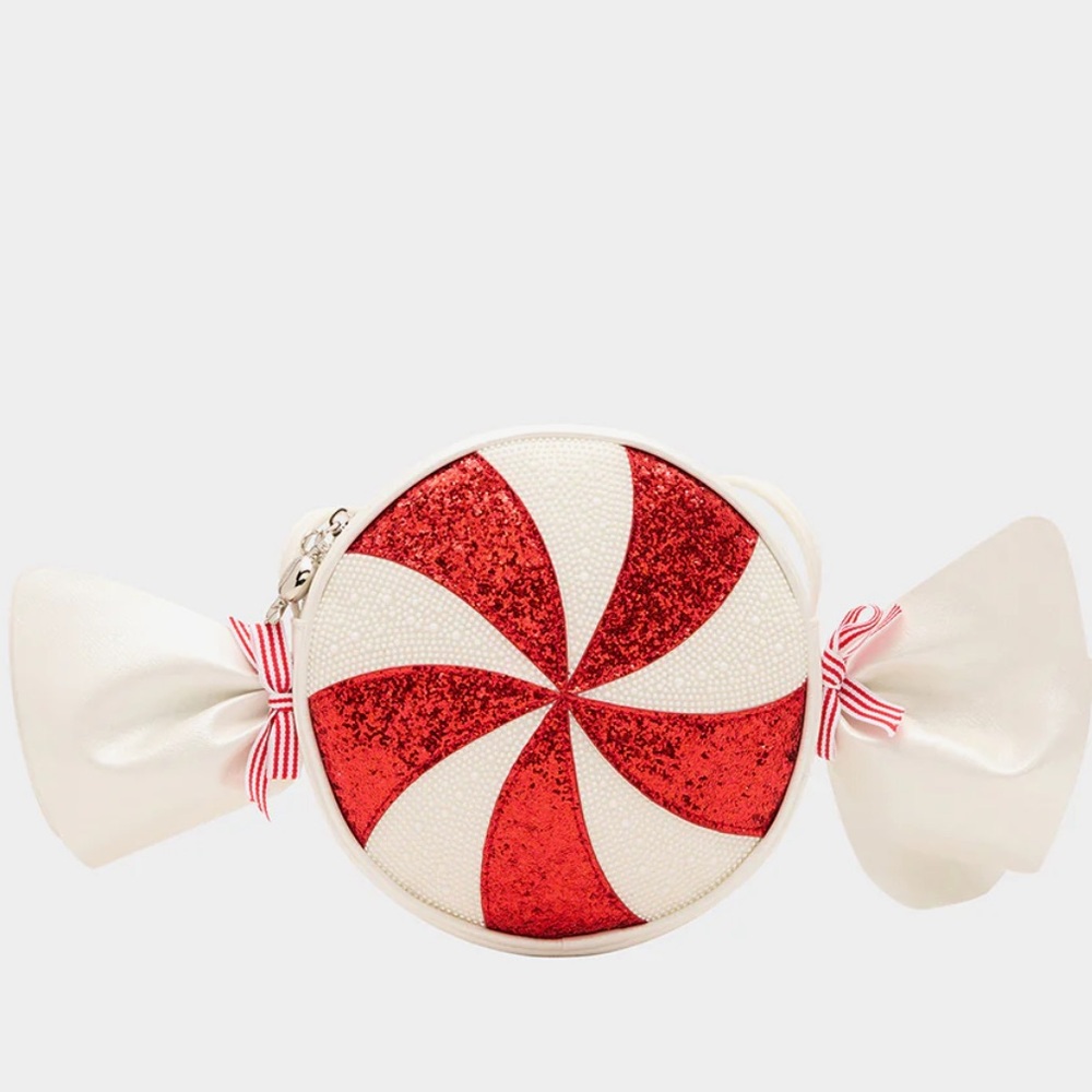 🍬 BETSEY JOHNSON STARLIGHT STARBRIGHT FESTIVE PEPPERMINT CANDY CROSSBODY BAG 🍬